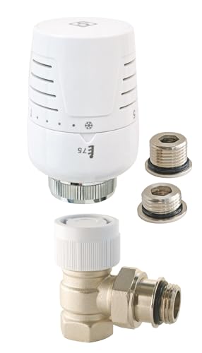 SOMATHERM FOR YOU, 601522104, Grifo termostático T302 de ángulo universal 3/8 (12x17) o 1/2 (15x21), Compatible con todas las cabezas termostáticas estándar M30x1,5 del mercado.