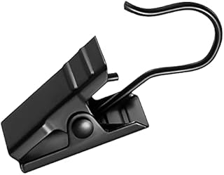 iPEAK Curtain Clips 15Pcs Metal Hanging Hooks Small Shower Curtain Hook for Home Window Decoration Photos Art Craft Displays and Outdoor Activities Supplies (Black)