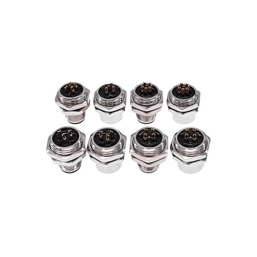Conector M12 de 3 pines hembra M1216 con brida de montaje posterior para panel de 16 mm 4