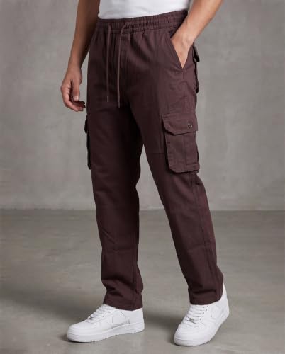 Image of WarriorWorld Men's Cotton Cargo Joggers - Greige