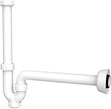 Viking P Trap with ABS - Thread Size 32mm (1-1/4") - Inner Type - Length 300mm (12”) - (White) with Clean out Plug & Clean P- trap