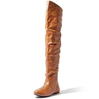 over the knee slouch flat boots