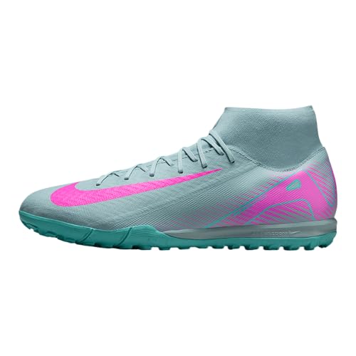 Nike Mercurial Superfly 10 Academy TF High-Top Soccer Shoes (FQ8331-301, Ocean Cube/Pink Blast)