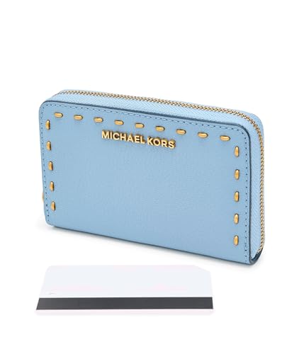 Image of MICHAEL Michael Kors Womens Jet Set Small Zip Around Card Case Chambray 1 One Size One Size