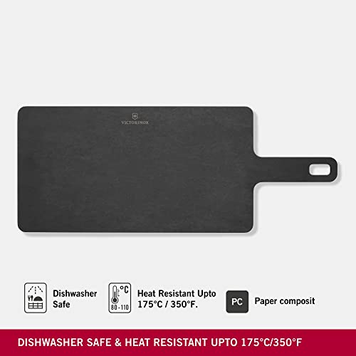 Victorinox Chopping Board mit Servier-Griff, Handy Serie Cutting Board, 35.6 x, 19 x, 0.5, Durable, Dishwasher Safe, Black - Image 4