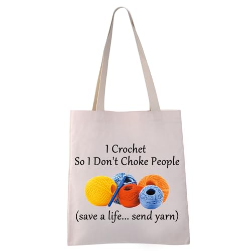 VAMSII Crochet Tote Bag - Perfect Gifts for Crochet Lovers & Supplies Bag