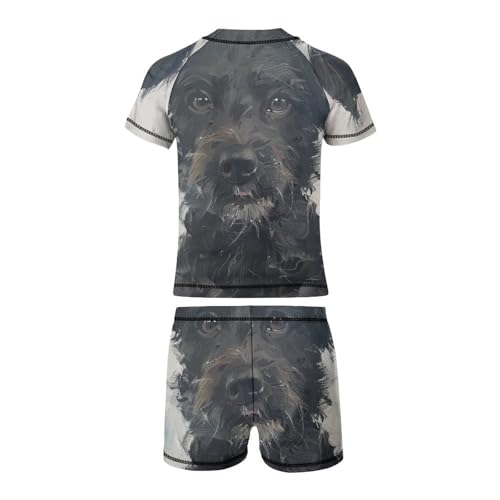 Pet Dog FaceChildren's Casual Swimsuit Set - Simple and Versatile10-12Y（150cm）4