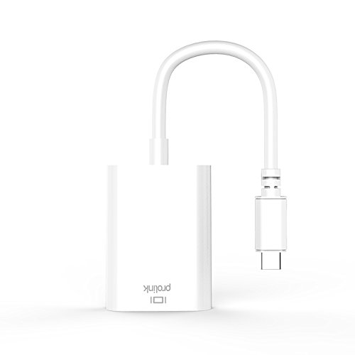 Image of ULTRAPROLINK MP401 Type C to VGA Adapter & Converter | White | for MacBook Air & MacBook Pro | Supports Dual View & 1080P Full HD Visuals | Portable & Lightweight | Compact & Durable