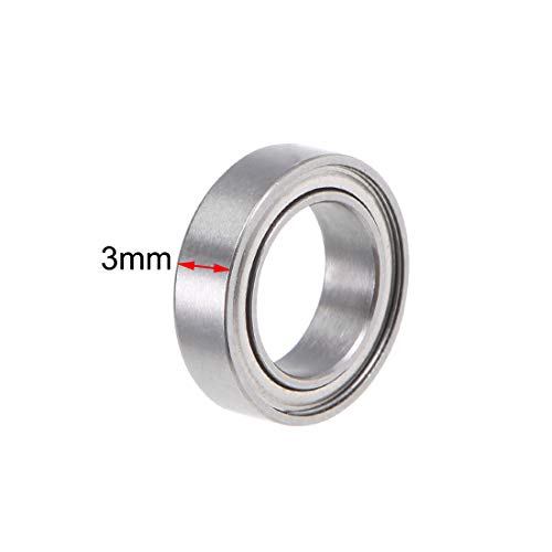 Rodamientos miniatura Uxcell 7 mm con blindaje metálico doble 3