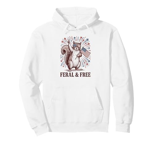 Feral And Free Risrel Funny Patriotic 7��4�� ���X �p�[�J�[