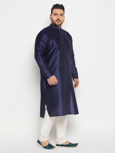 Image of Vastramay Plus Men's Silk Blend Kurta Pyjama Set