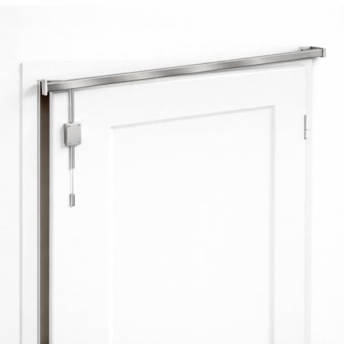 Tringle Portière Pivotante 1m20 Ajustable – Support Rideau pour Porte d’Entrée – Anti Froid...