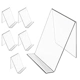 6PCS Acrylic Book Stand for Display, Clear Acrylic Book Easels Holder for Books, Picture, Photo,...