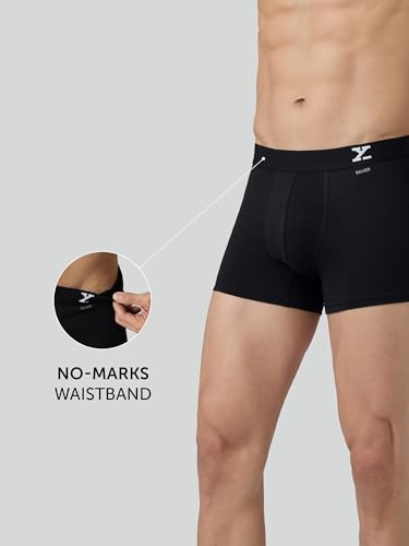 Image of XYXX Men's Aero Super Combed Cotton Trunks | Antimicrobial, Regular Fit, No-Marks Waistband | Underwear for Men Combo (Pack of 3)