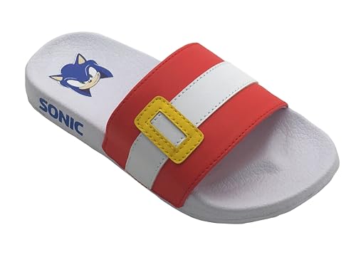 Pantoufles de plage Sonic bleu claquettes piscine enfants 28-36