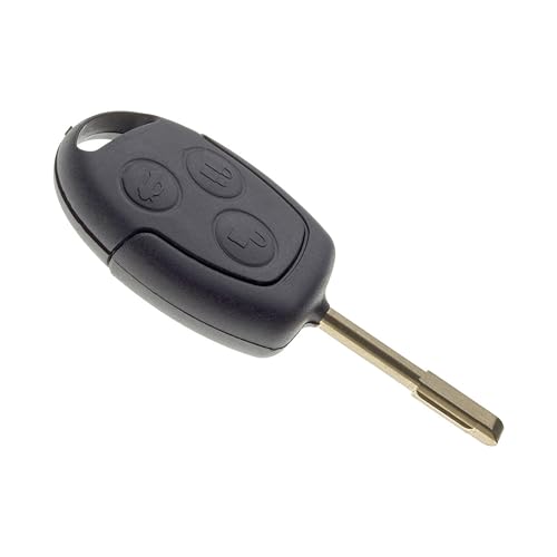 JONGO - Coque de Clé avec Lame Compatible avec Ford Transit, Connect, Cougar et Fiesta | Modèle Lame Arrondie | Boitier Clef Plip Voiture Utilitaire...