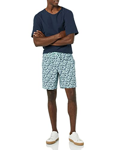 Image of Amazon Essentials Men's 8 inch Inseam Relaxed-Fit Cotton Drawstring Pull-On Walk Shorts, Summer-Weight