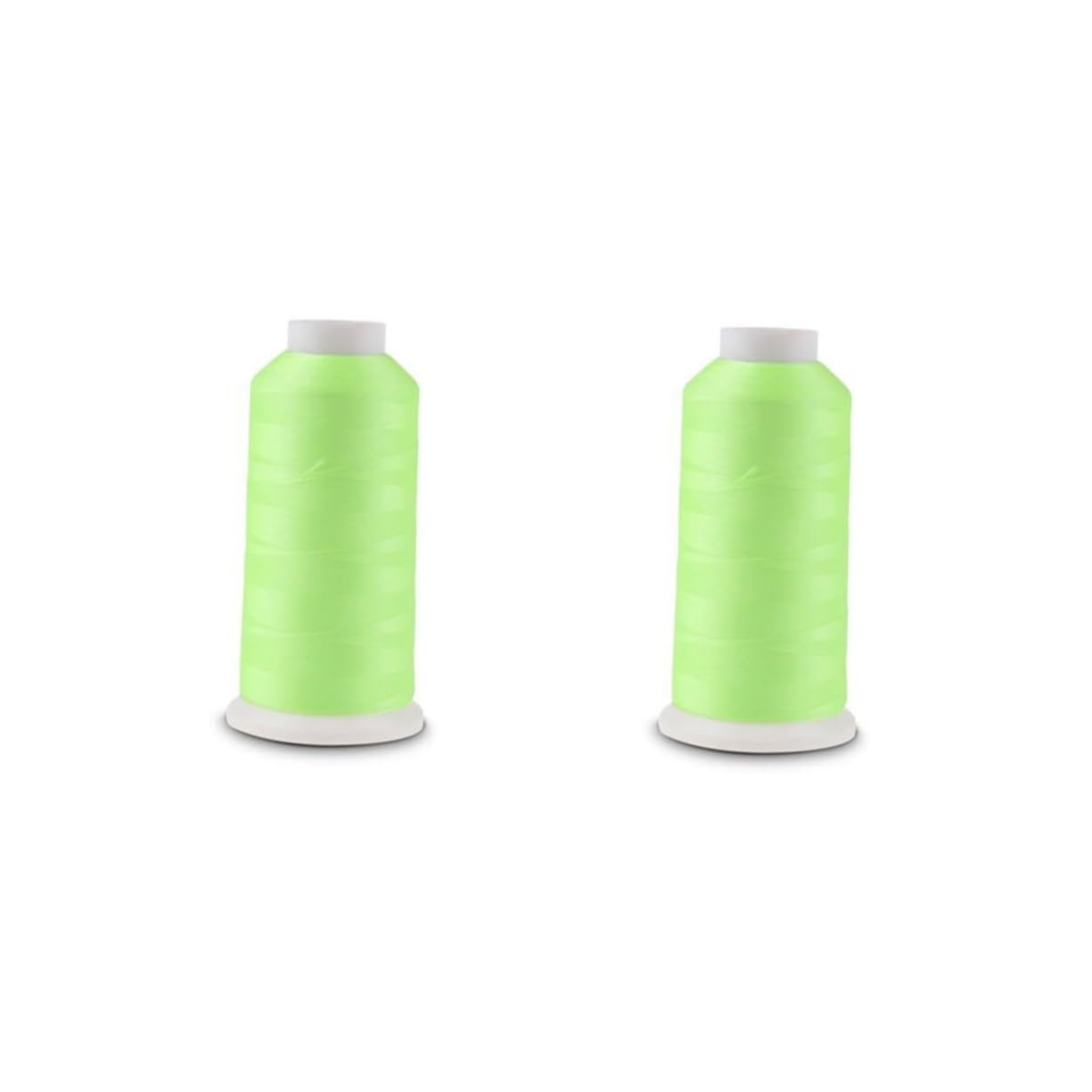 NUOBESTY 2piezas Hilo De Bordar Luminiscente Verde Yards Hilo De Coser Brilla La Oscuridad Para Manualidades Confección y Acolchado