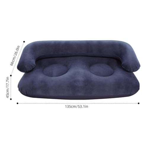 Sofá inflable con apoyabrazos de apoyo y textura suave de terciopelo 6