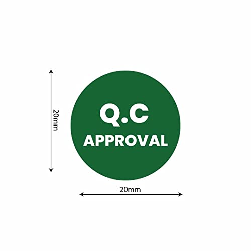 Image of CVANU 500pcs QC Approval Mini Sticker in Green Color Round Shape (20 X 20mm) cv3