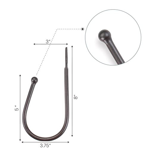 Deco Window Curtain Tiebacks - Set of 2 Holdbacks/Curtain Tieback Ball Brown Matt