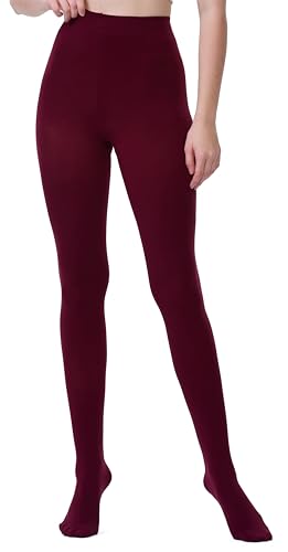 Image of DUCMODA Women's 70D Semi-Opaque Tights High Waist Solid Soft Stretch Pantyhose