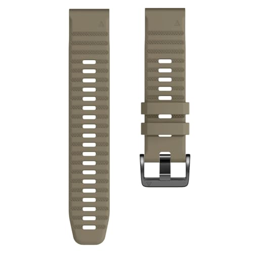 Image of ANCOOL Compatible with Fenix 6X /7X Band 26mm Quickfit Soft Silicone Watch Band Replacement for Fenix 5X /Fenix 8 51mm /Fenix 5X Plus /Fenix 3 /Fenix 6X Pro /Descent Descent MK2i Smartwatches (Black+Brown)