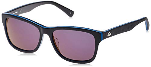 Lacoste L683S Square Sunglasses, Black/Blue/Black, 55 mm Lacoste L683S Square Sunglasses, Black/Blue/Black, 55 mm