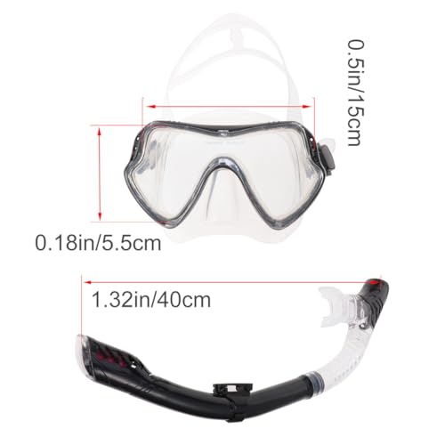 Masque de plongée avec valve d'évacuation unidirectionnelle et tuba souple - 2