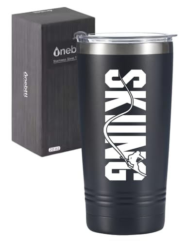 Onebttl Skiing Gifts for Men, 20oz Insulated Stainless Steel Tumbler,