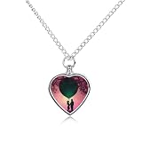 FekiLoot Collar de urna para cenizas con forma de pareja delante de globos, joyería personalizada de cremación de mascotas, colgante de urna de gato y perro, colgante de recuerdo de cenizas para