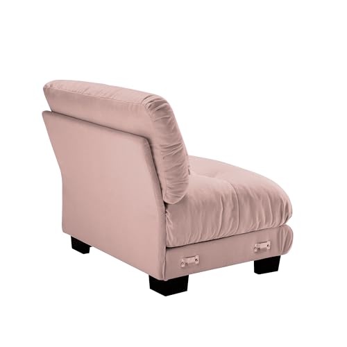 Image of SoarFlash Velvet Sectional Middle Position Sofa, Pink