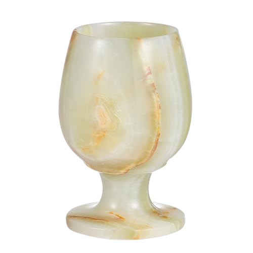 ULTECHNOVO Copas de Vino de Mármol Natural Hechas a Mano, Adorno de Escritorio Artístico Vintage, Decoración para Hogar y Oficina, Vaso de Piedra Natural Elegante y Creativo