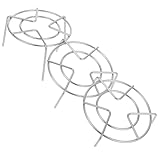 UKCOCO 3 Stück Edelstahl Dampfgar mit 3 fußigem Ständer Verformungsbeständig und Stabil für...