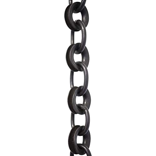 Image of RCH Hardware CH-24-OBB-3 Decorative Solid Brass Chain for Hanging, Lighting-Round Welded Links (3 ft /1 Yard) (Oil Bronzed Black)