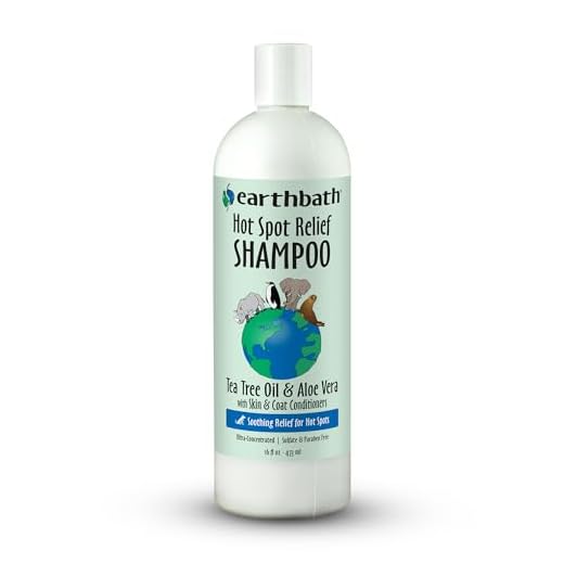 earthbath Hot Spot Relief Pet Shampoo, Tea Tree Oil & Aloe Vera, 16oz – Best Dog Shampoo for Itching & Skin Conditions – Made in USA