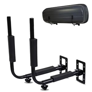 LANCO Automotive Dakkoffer Wand-bevestiging [Voor dakkoffers tot 52cm hoogte, 40kg draagvermogen, Afstand traploos instelbaar, Ruimtebesparend dankzij zwenkarmen, Incl. pluggen/schroeven]