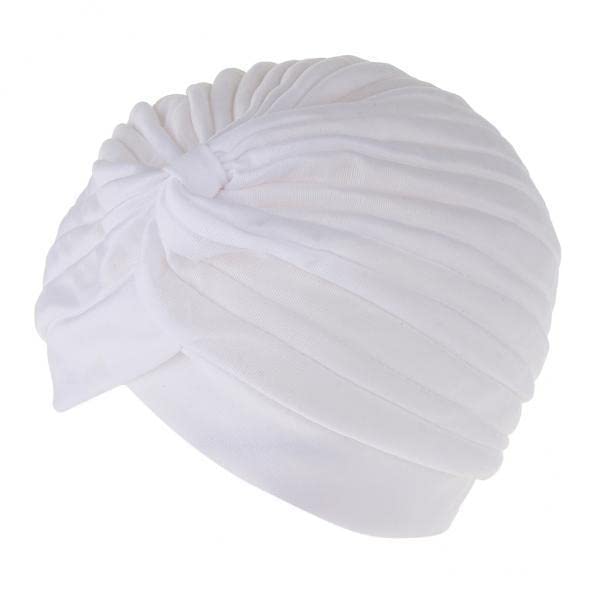 lyla 6xWomen's Twisted Pleated Turban Hat Hijab Cap Head Wrap Chemo Indian White-picture-32