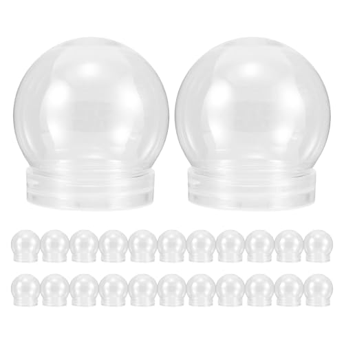 Bolas de nieve de plástico transparente de alta durabilidad para centros de mesa 2