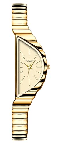 Montre élégante bracelet en alliage dorure or cadran géométrique