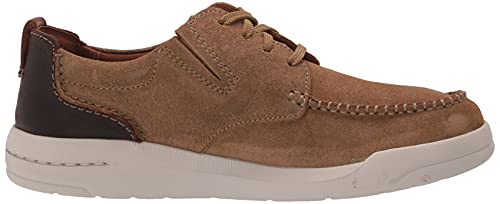 Clarks Sapato masculino Driftway Low Boat, Camurça de areia escura, 8