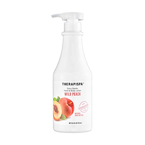 [THERAPISPA] Ultra Moisturizing Shea Butter Extra Gentle Hand & Body Lotion - Wild Peach, Certified Professional, 25.4 fl oz (Pack of 1)