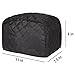 Quilted Toaster Cover 2 Slice, Universal Size Microwave Oven Dustproof Cover, Women Gift (Black)