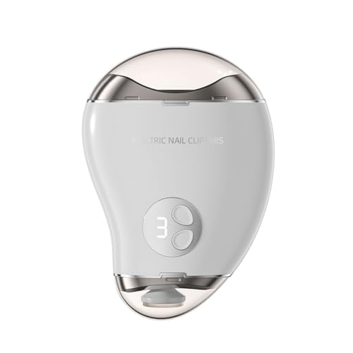 Coupe-ongles électrique LED à 3 vitesses avec réservoir intégré pour seniors