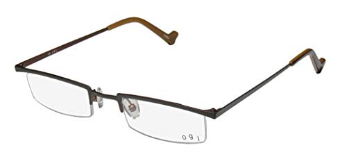 Ogi 2218 Mens/Womens Ophthalmic Classic Shape Designer Half-rim Eyeglasses/Spectacles (47-21-140, Dark Green)