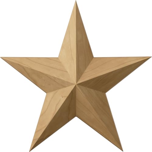 Ekena Millwork ROS06X06GLMA Galveston Star Rosette, 6 1/2"W x 6 1/2"H x 1"P, Maple