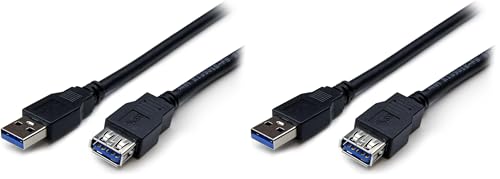 StarTech.com Câble d'extension USB 3.0 SuperSpeed de 2m Rallonge USB A vers A /F USB3SEXT2MBK - vue 3