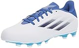 adidas Unisex X Speedflow.4 Flexible Ground Soccer Shoe, White/Legacy Indigo/Sky Rush, 5 US Men