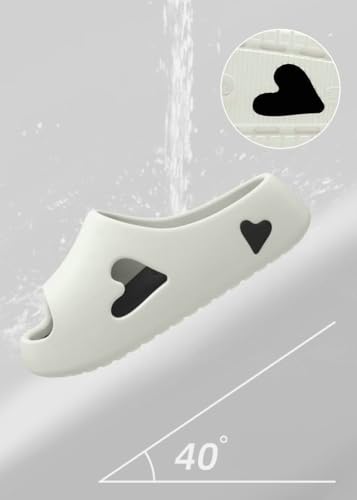 Caistre Pillow Slippers for Women Non Slip Cloud Slides Shower Shoes Thick Sole Bathroom Sandals Shower Slippers House Shoes Sandals4