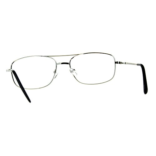 PASTL Clear Lens Glasses With Bifocal Reading Lens Metal Rectangular Spring Hinge3